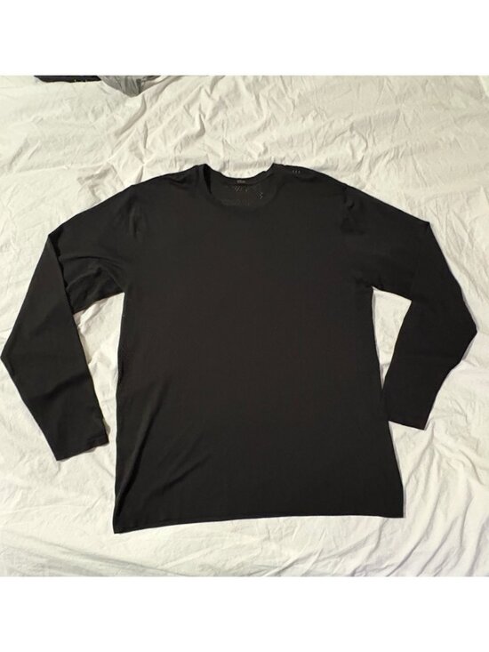 Lululemon Metal Vent Breathe Long Sleeve Shirt Slim Fit Black Traning Top XL - Picture 2 of 10